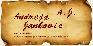 Andreja Janković vizit kartica